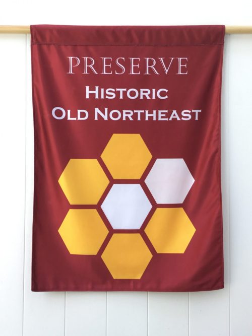 "Preserve the Old Northeast" Flag: Burgundy